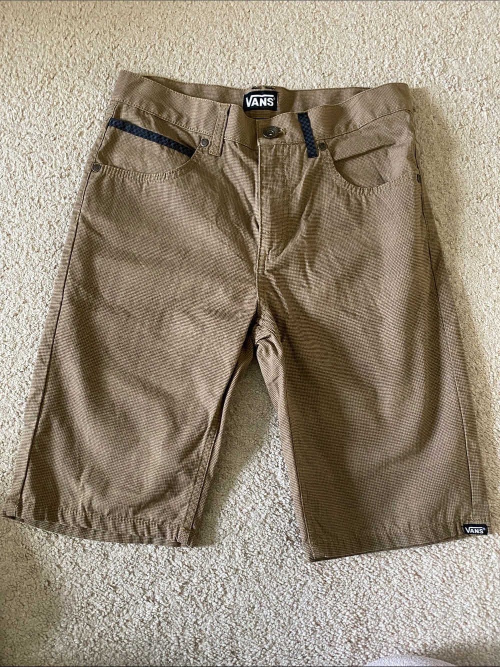 Vans Brown Shorts with Black Trim